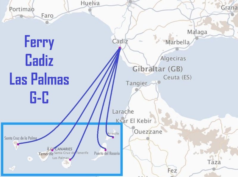 Ferry Cadiz - Las Palmas G.C.