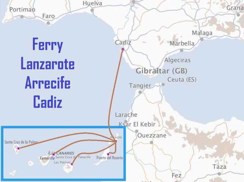 Ferry Lanzarote (Arrecife) - Cadiz
