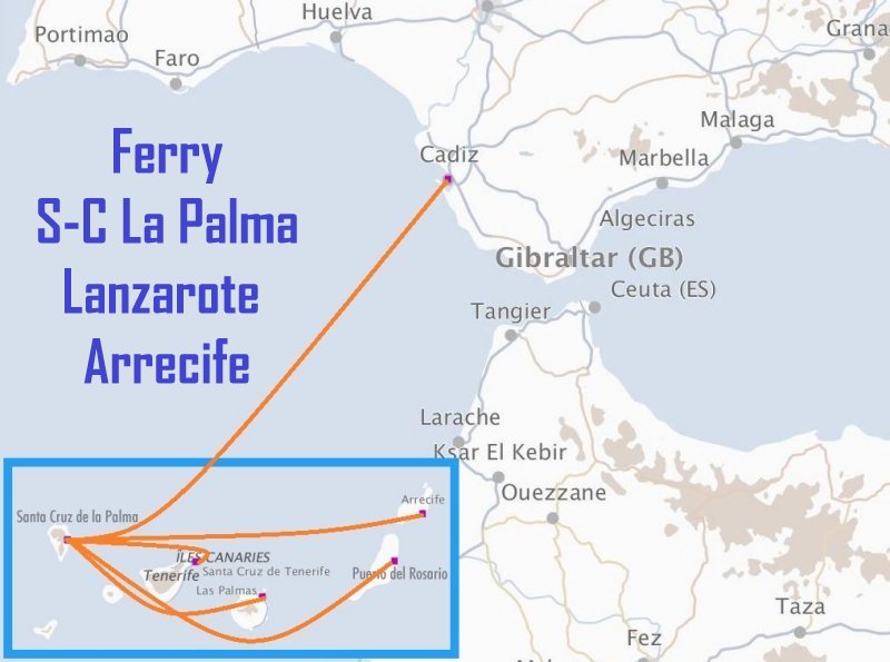Ferry S.C. La Palma - Lanzarote (Arrecife)