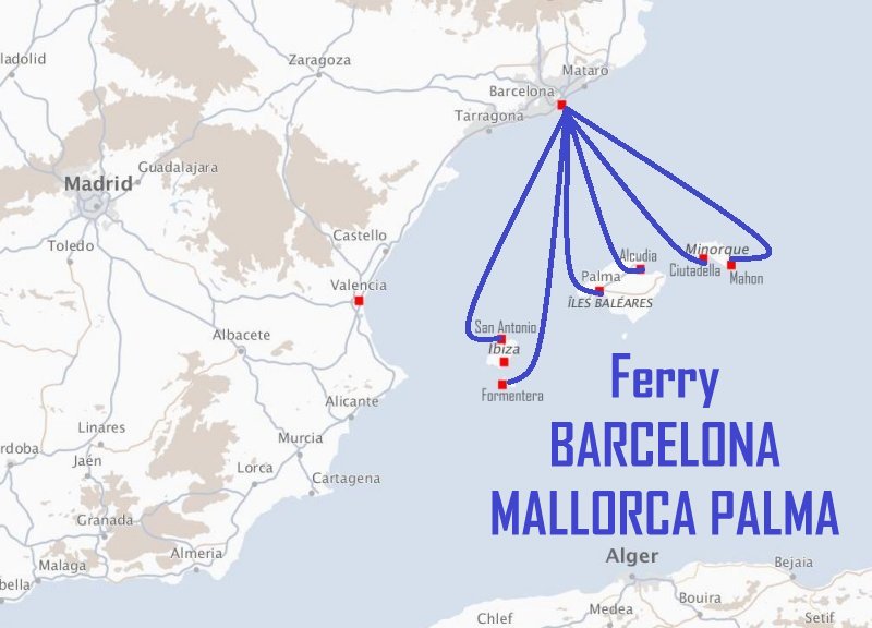 Ferry BARCELONA - MALLORCA PALMA