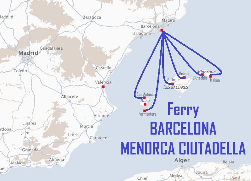 Ferry BARCELONA - MENORCA CIUTADELLA