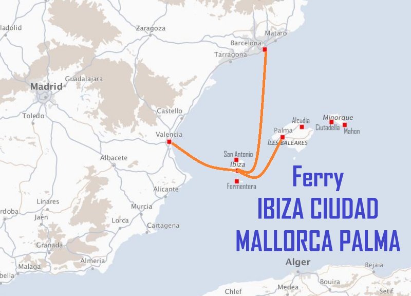 Ferry IBIZA CIUDAD - MALLORCA PALMA