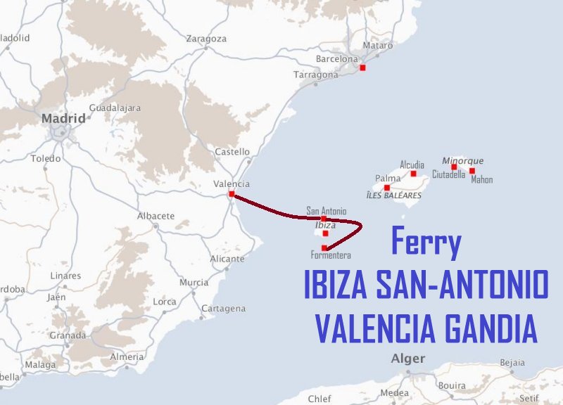 Ferry IBIZA SAN ANTONIO - VALENCIA GANDIA