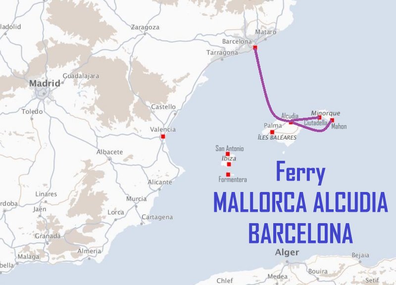 Ferry MALLORCA ALCUDIA - BARCELONA