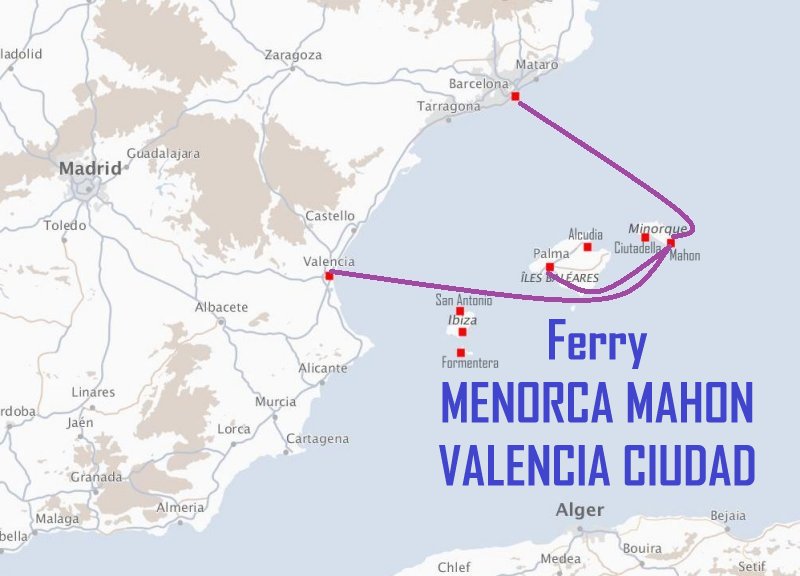 Ferry MENORCA MAHON - VALENCIA CIUDAD