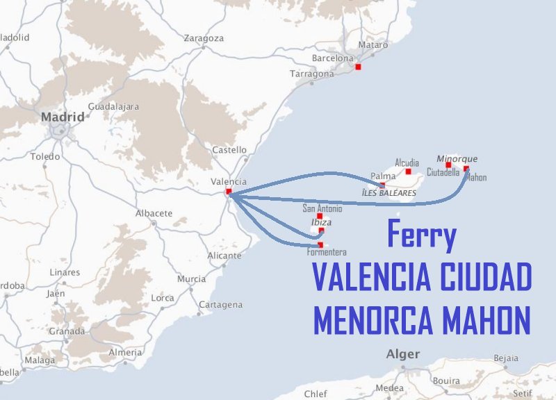 Ferry VALENCIA CIUDAD - MENORCA MAHON