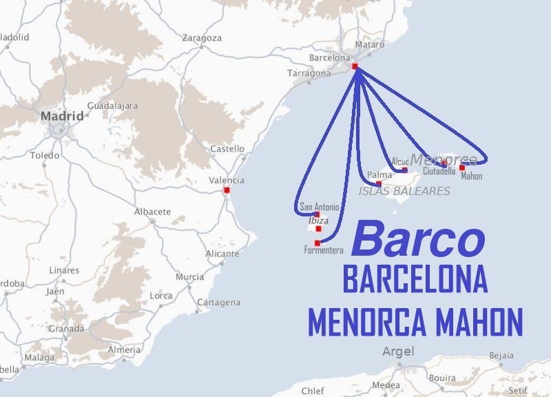 Barco BARCELONA - MENORCA MAHÓN