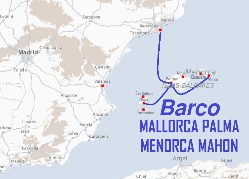 Barco MALLORCA PALMA - MENORCA MAHÓN