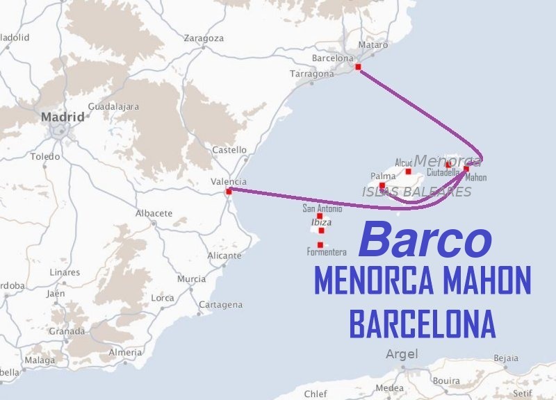 Barco MENORCA MAHÓN - BARCELONA