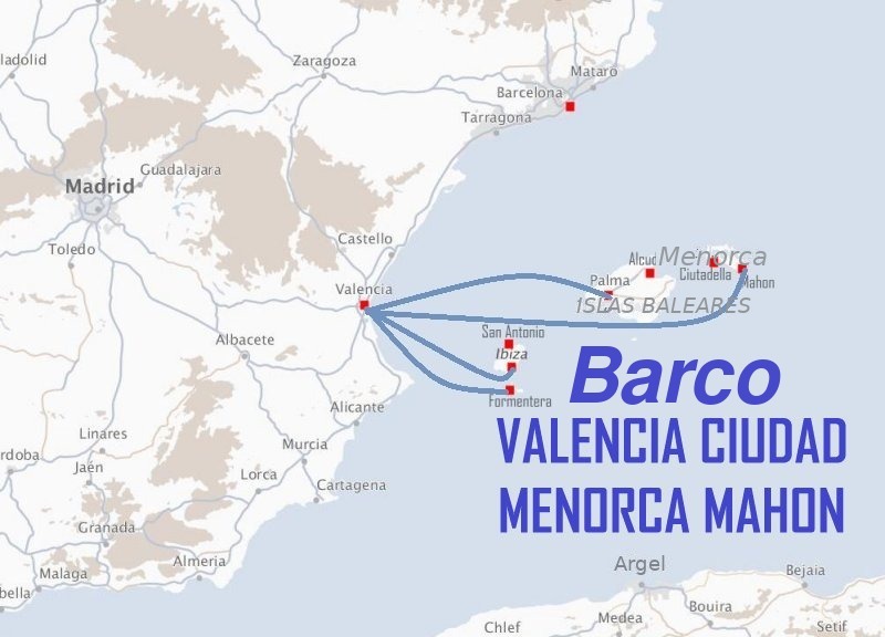 Barco VALENCIA CIUDAD - MENORCA MAHÓN