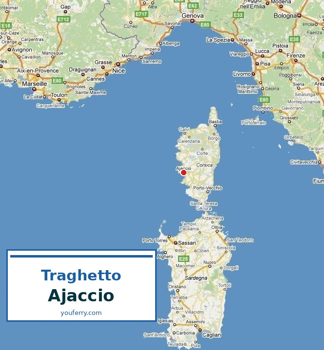 Traghetto Ajaccio — mappa