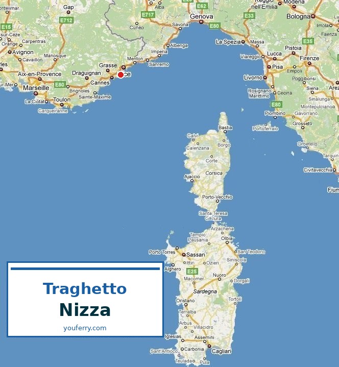 Traghetto Nizza — mappa